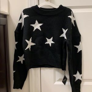 Cute crop star sweater